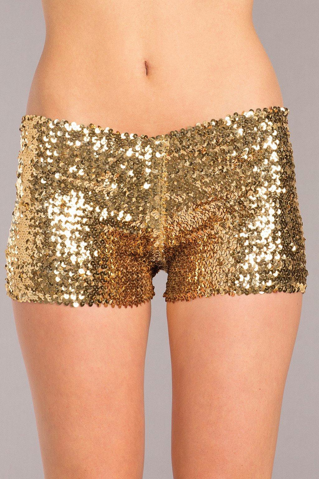 BW1676GD Booty Shorts Gold Female Costumes & Lingerie - Tophatter Daily Deals