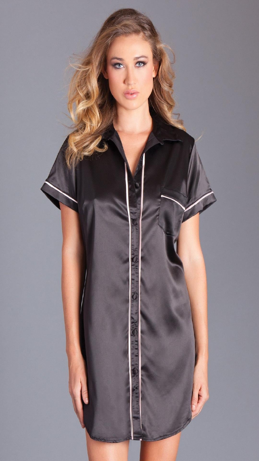 BW1702BK RiRi Nightshirt Black Female Costumes & Lingerie - Tophatter Daily Deals
