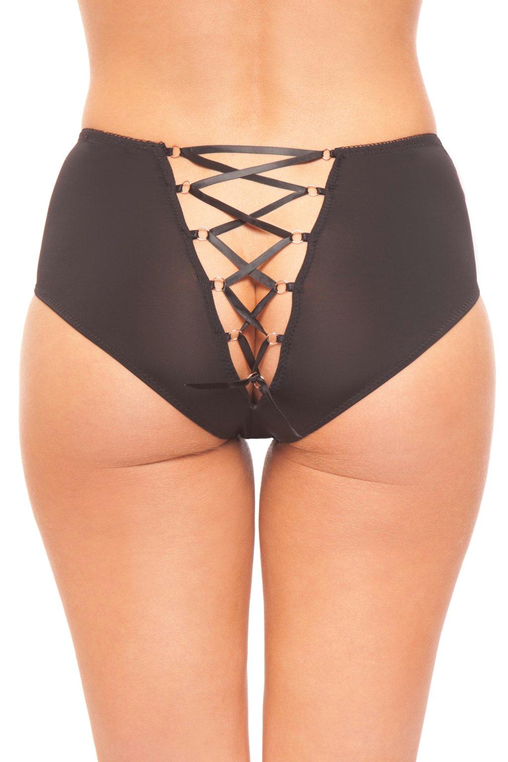 BW1705 Lace Me Up Brief Black Female Costumes & Lingerie - Tophatter Daily Deals