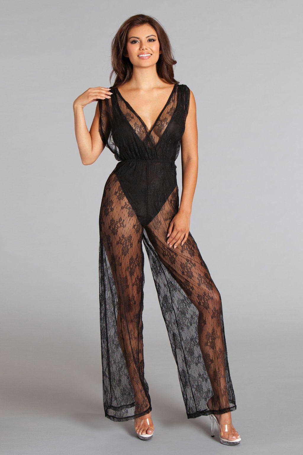 BW1754BK Roxanne Jumpsuit Black Female Costumes & Lingerie - Tophatter Daily Deals