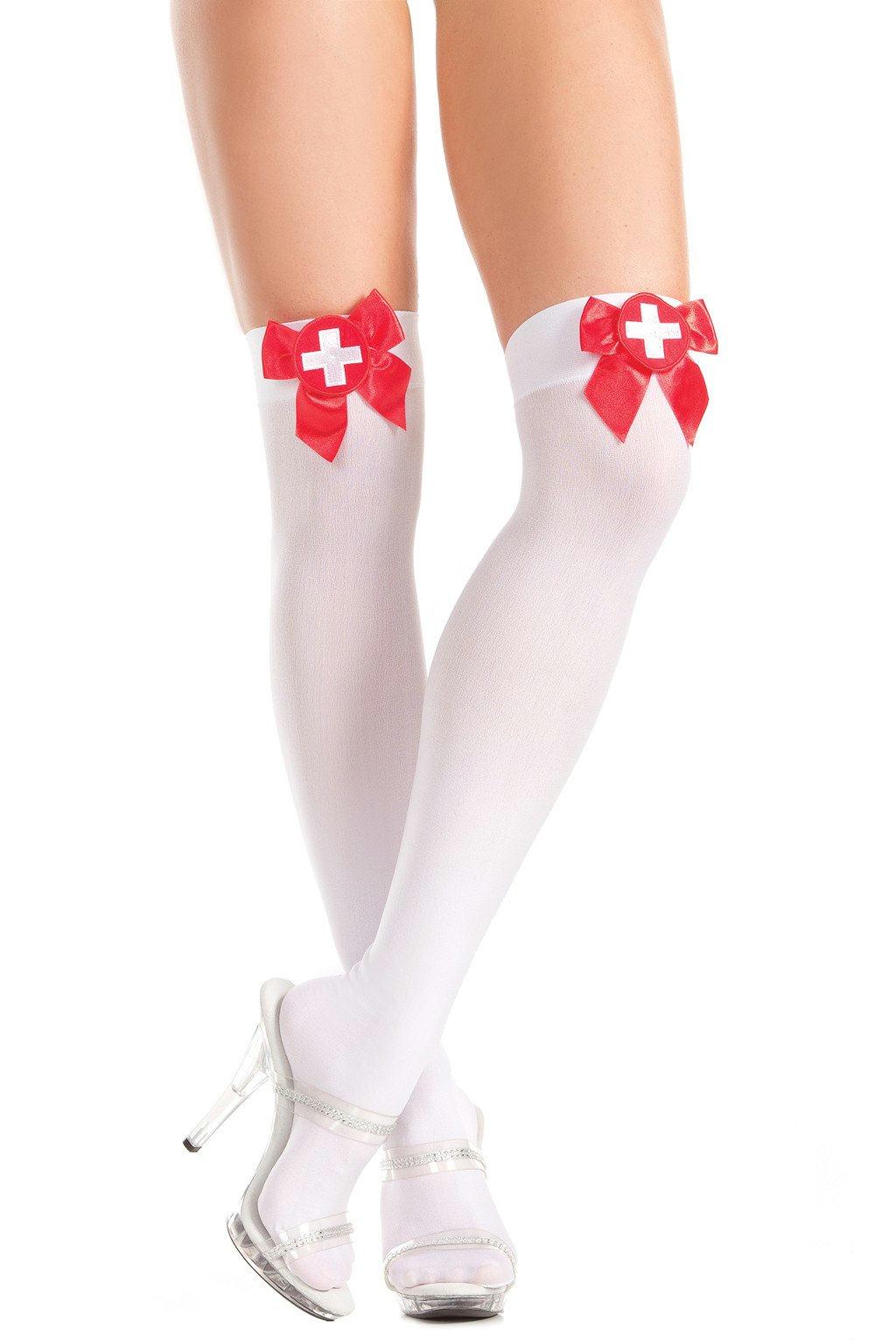 BW410 Thigh Highs White Female One Size Costumes & Lingerie - Tophatter Daily Deals