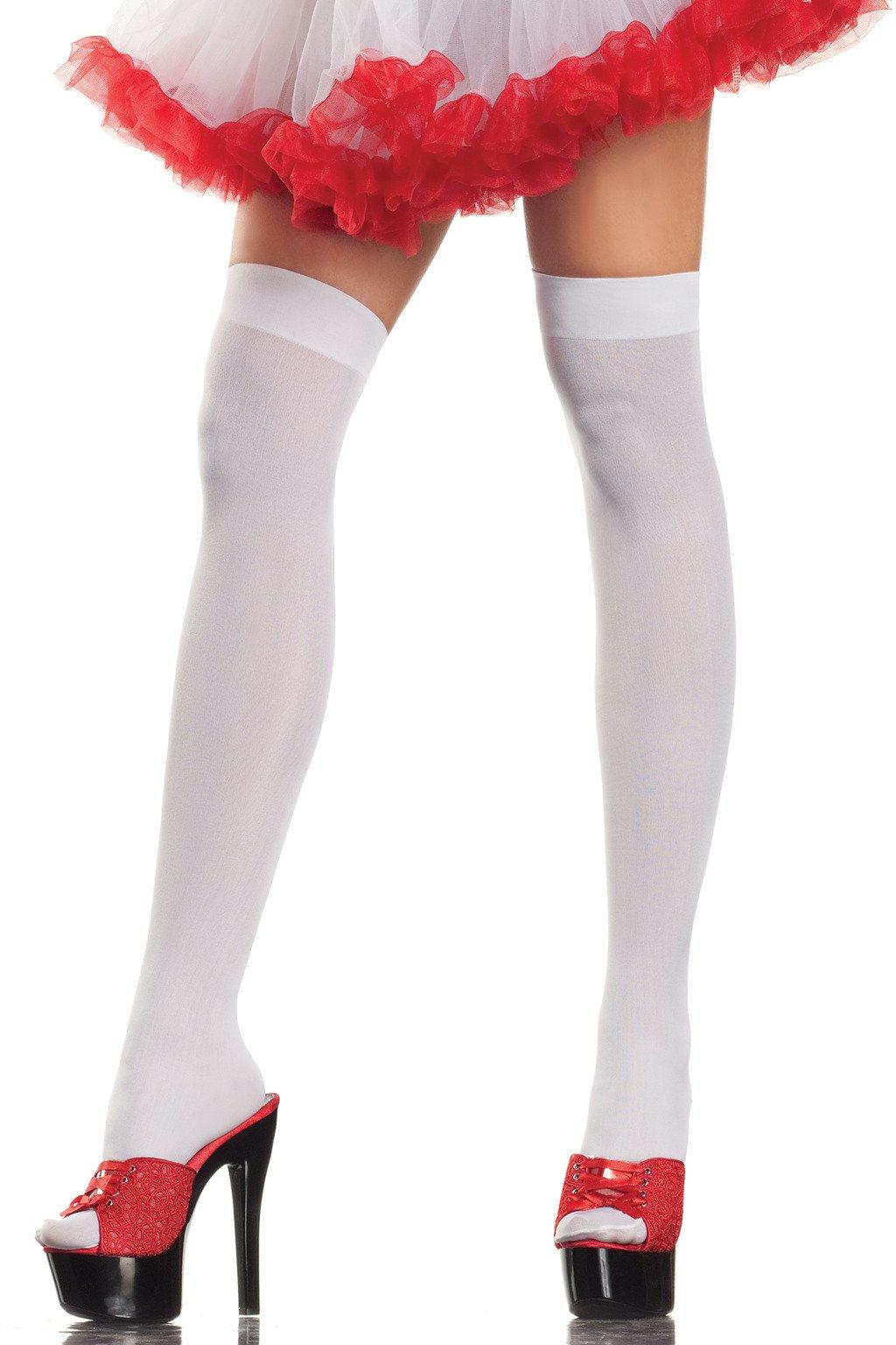 BW503W Thigh Highs White Female One Size Costumes & Lingerie - Tophatter Daily Deals