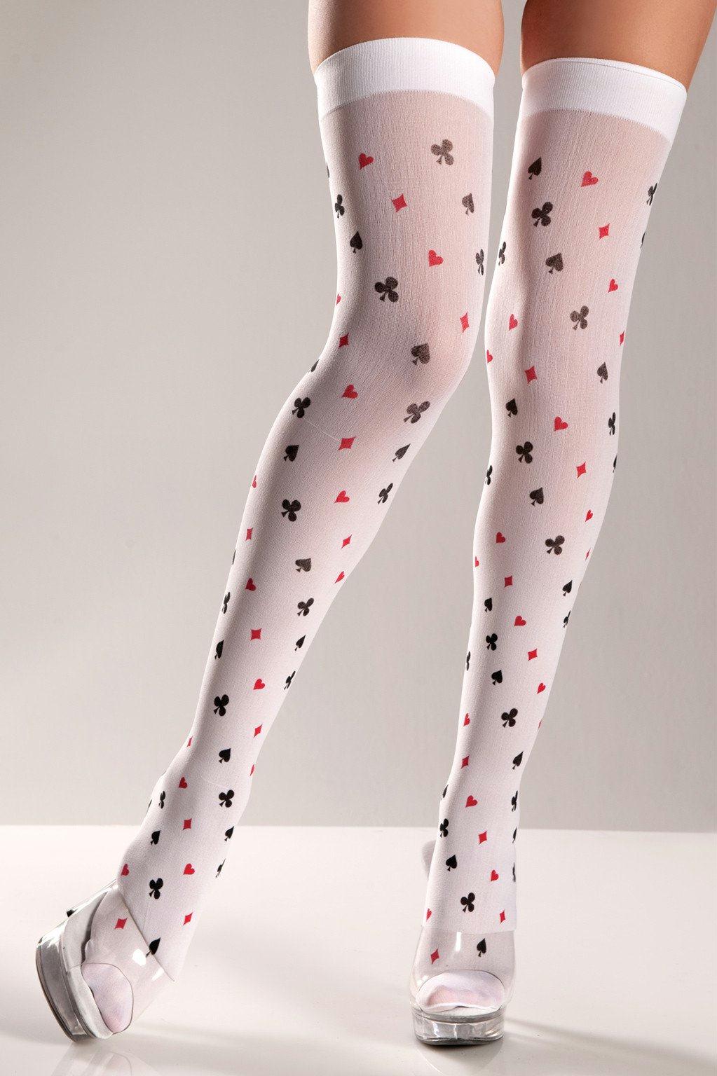BW507 Thigh Highs White Female One Size Costumes & Lingerie - Tophatter Daily Deals