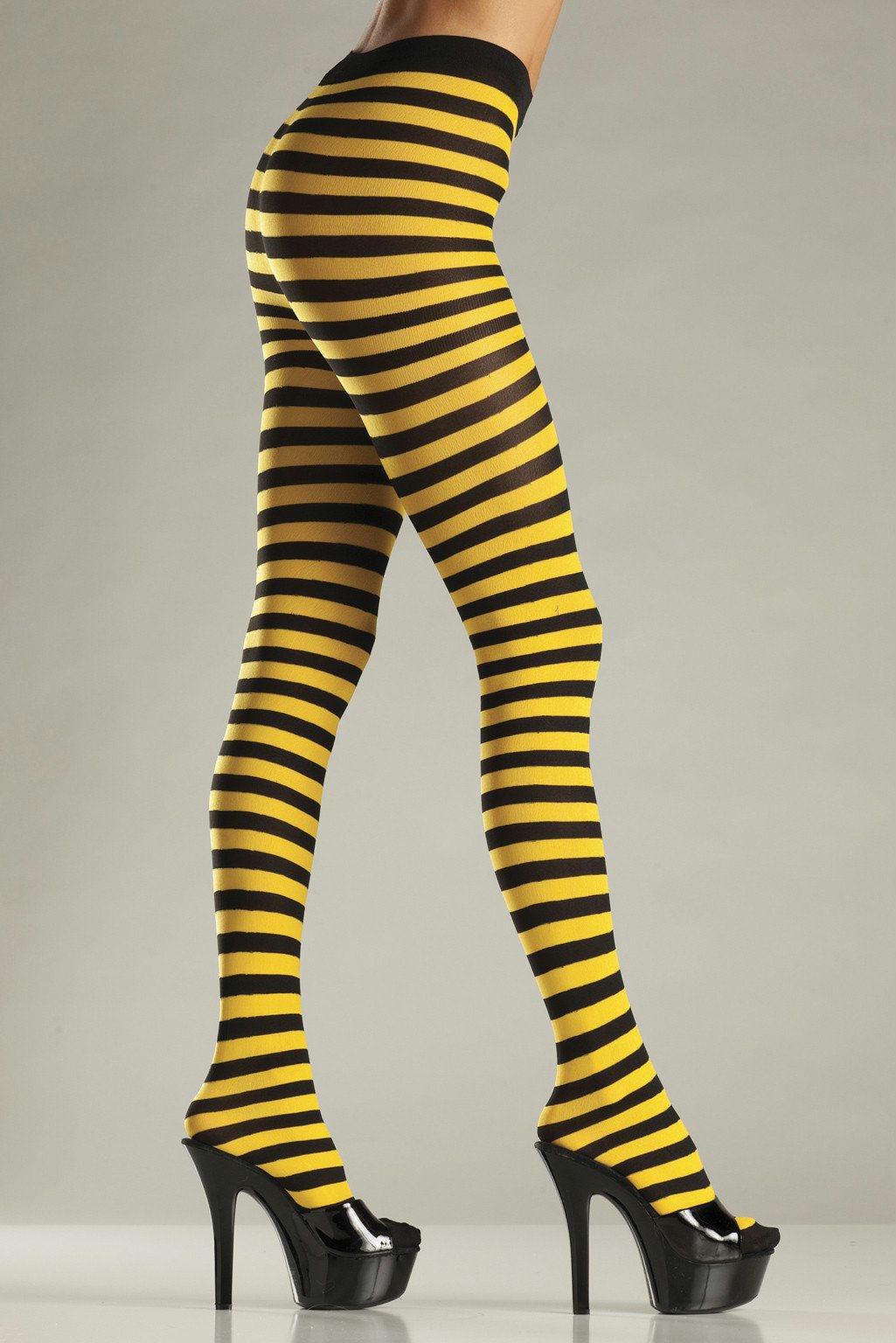 BW517Y Pantyhose Yellow Yellow Black Female One Size Costumes & Lingerie - Tophatter Daily Deals