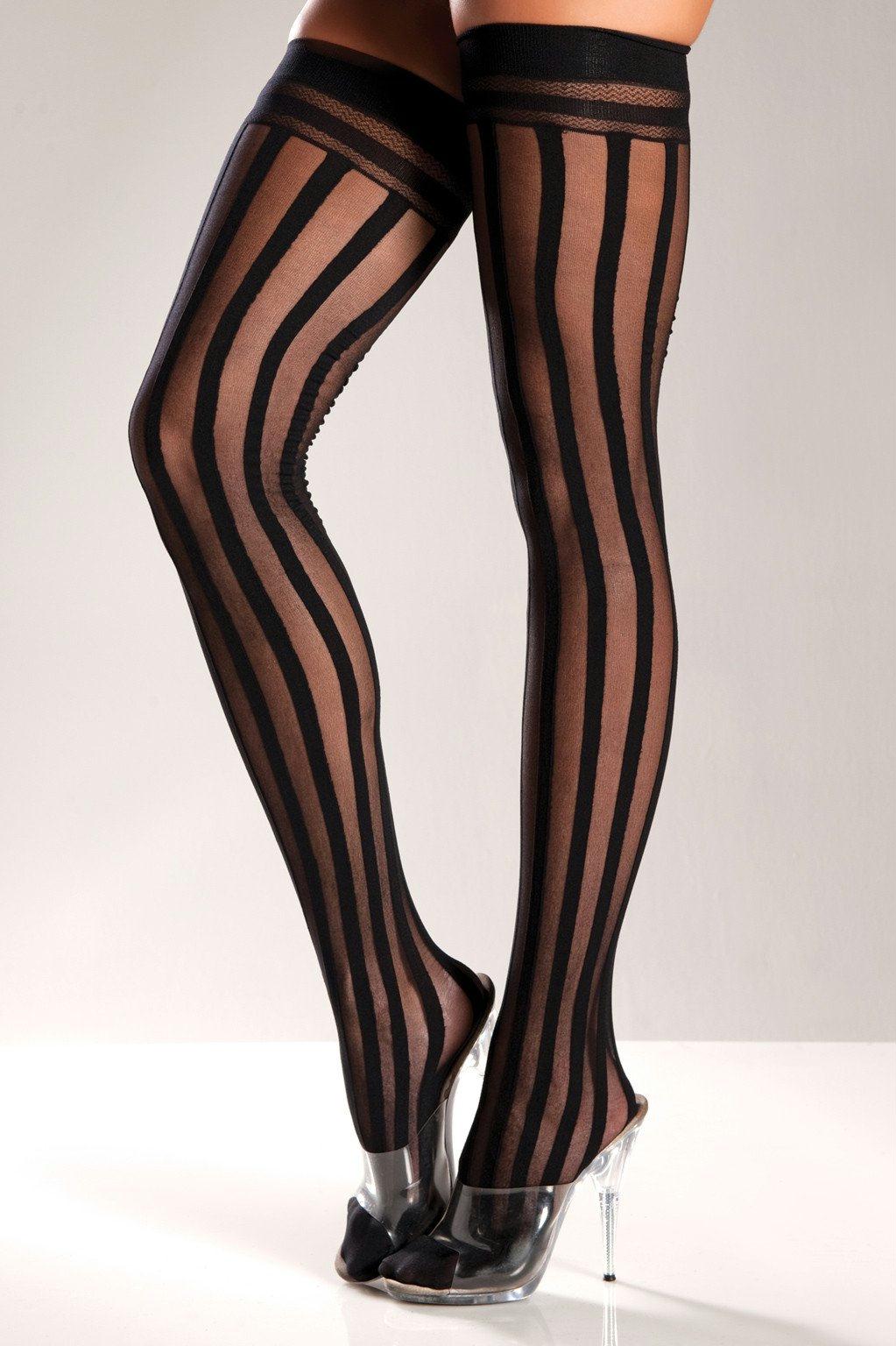 BW575 Thigh Highs Black Female One Size Costumes & Lingerie - Tophatter Daily Deals