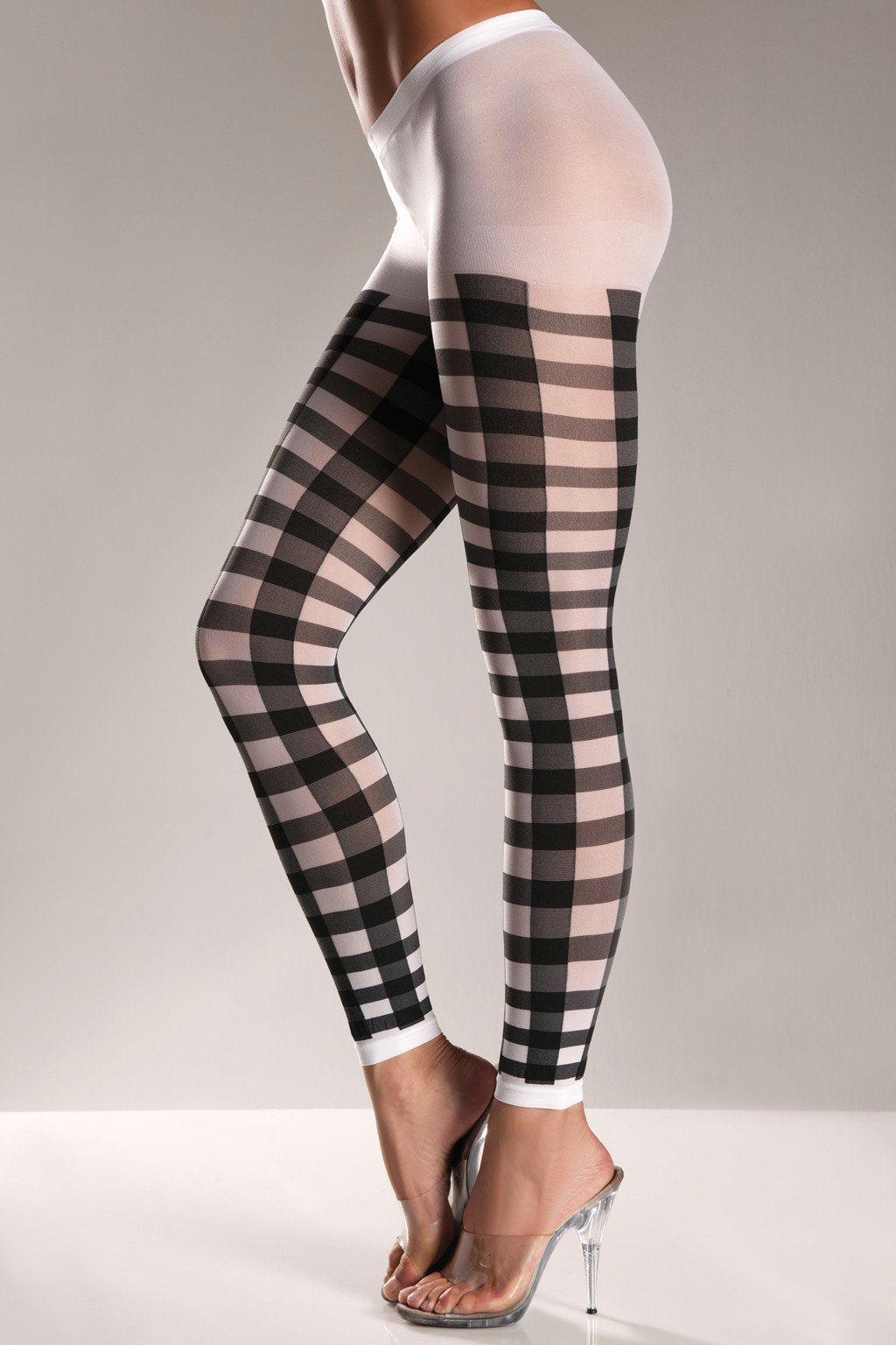 BW611 Pantyhose Black White Female One Size Costumes & Lingerie - Tophatter Daily Deals