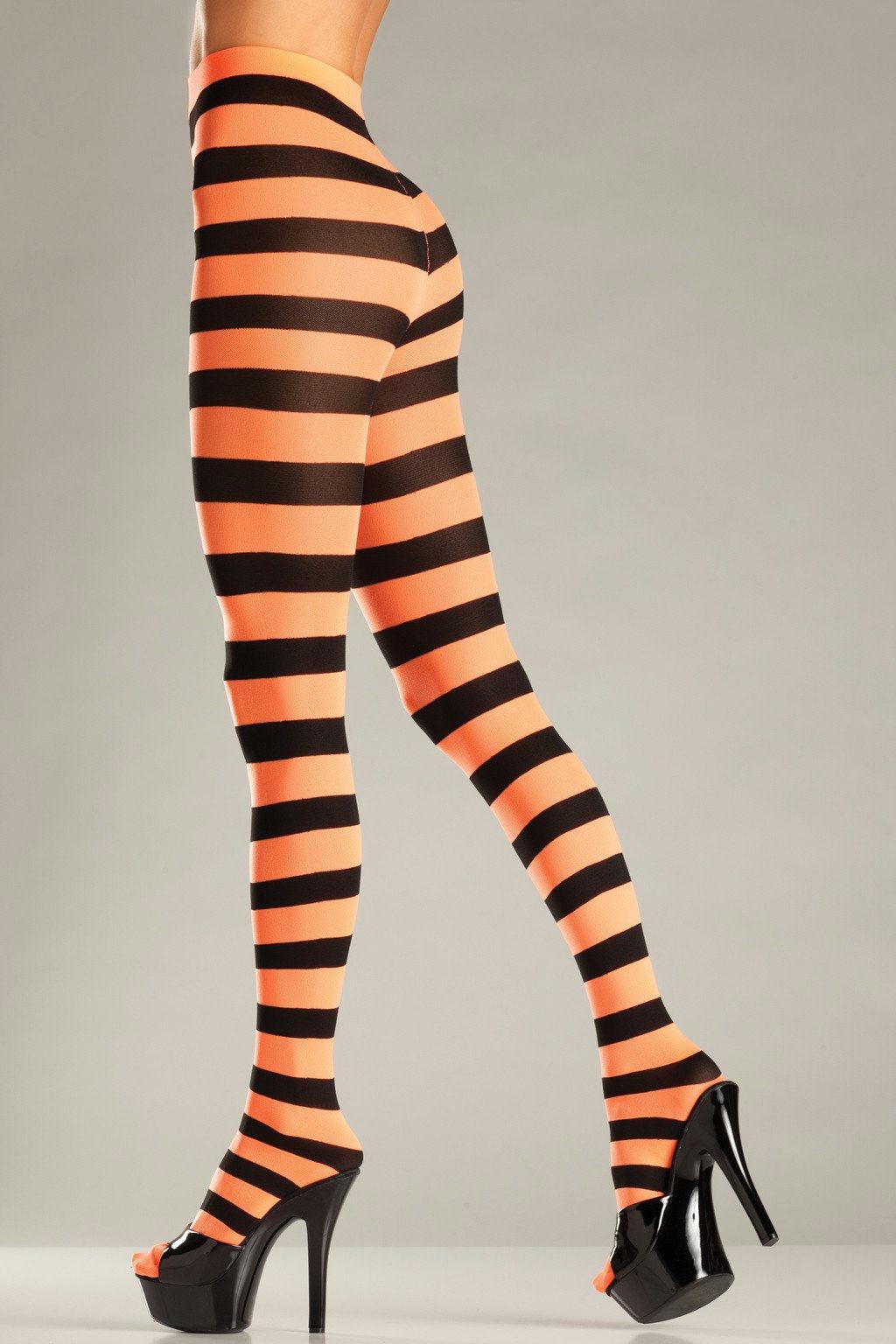 BW679BO Pantyhose Orange Black Female One Size Costumes & Lingerie - Tophatter Daily Deals