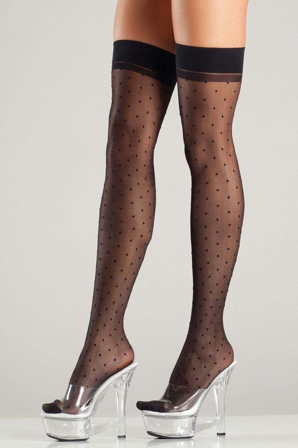 BW701 Thigh Highs Black Female One Size Costumes & Lingerie - Tophatter Daily Deals