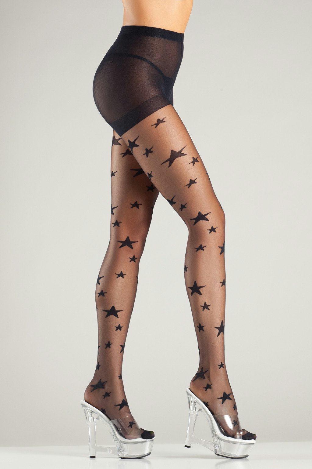 BW703 Pantyhose Small Star Black Female One Size Costumes & Lingerie - Tophatter Daily Deals