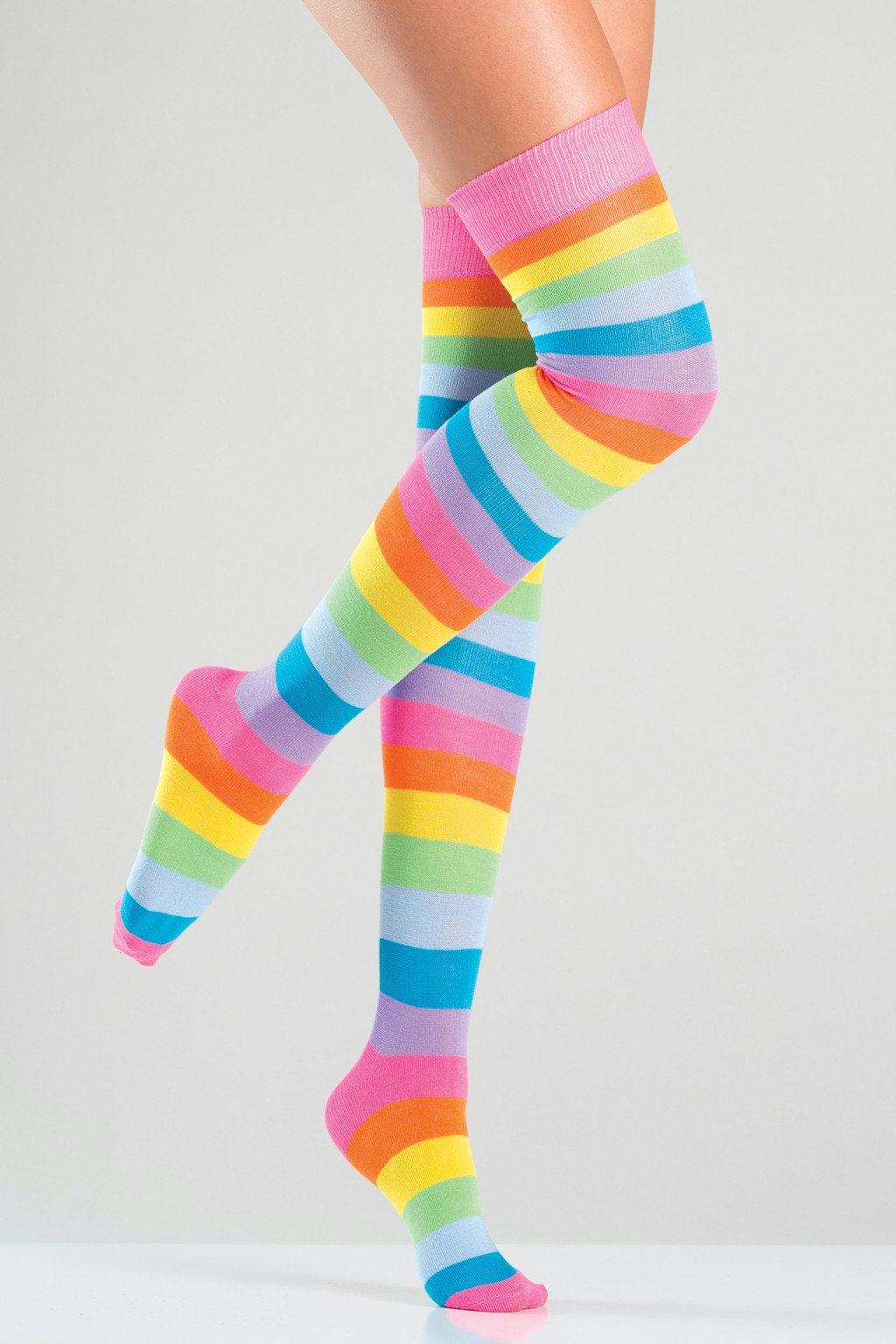 BW773 Thigh Highs Rainbow Female One Size Costumes & Lingerie - Tophatter Daily Deals