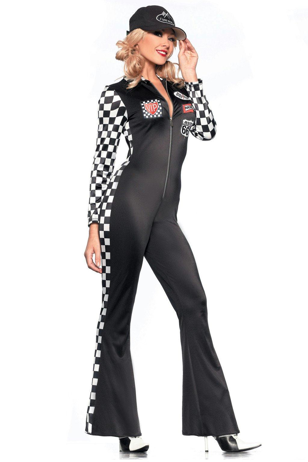 BW839 2 Piece Sexy Racer Black White Female S M Costumes & Lingerie - Tophatter Daily Deals