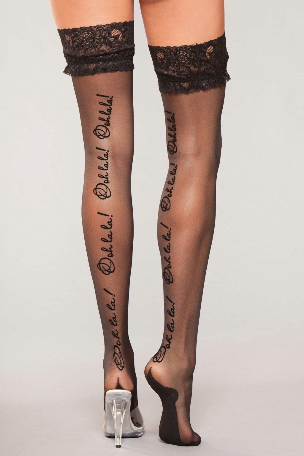 BWH802 Ooh La La Thigh Highs Black Female One Size Costumes & Lingerie - Tophatter Daily Deals