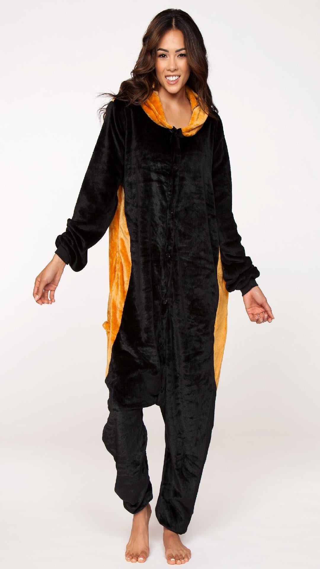 C1809 FOX Adult Onesie Brown Black Unisex Costumes & Lingerie - Tophatter Daily Deals