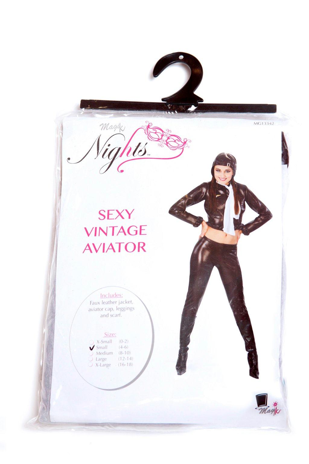 MG13342 Sexy Vintage Aviator Brown Female Costumes & Lingerie - Tophatter Daily Deals