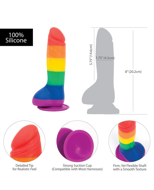 Justin 8" Rainbow Dildo Dildoes & Dongs - Tophatter Daily Deals