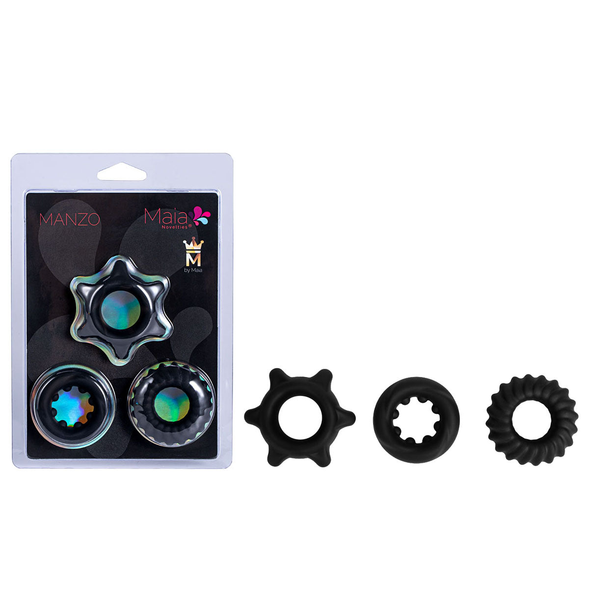 Maia Manzo Silicone Cock Rings Set of 3 > Cock Ring > Sets - Tophatter Daily Deals