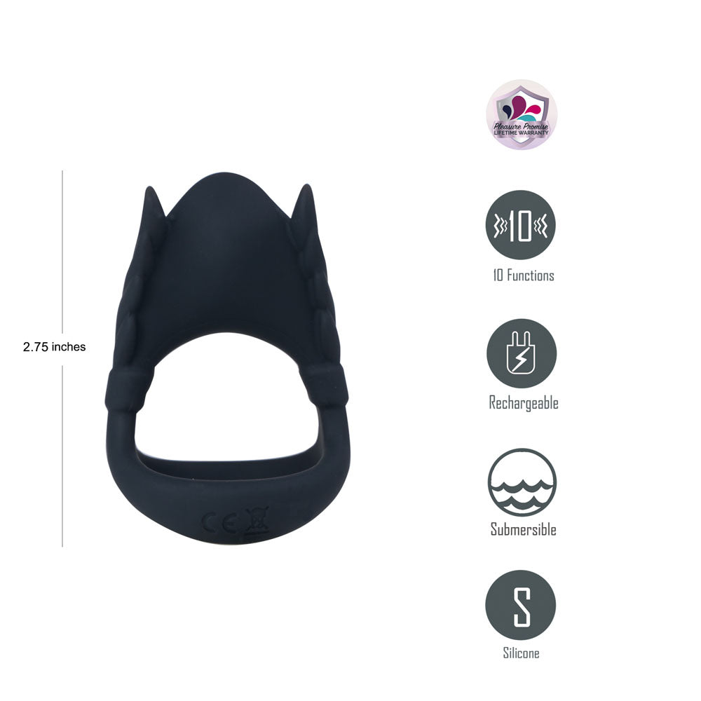 Maia Rocky USB Rechargeable Medical-Grade Silicone Vibrating Cock and Balls Ring > Cock Ring > Vibrating - Tophatter Daily Deals