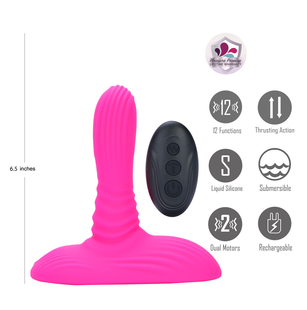 Maia Adira – USB Rechargeable Wireless Remote Thrusting Vibrator > Dildos > Thrusting Dildos - Tophatter Daily Deals