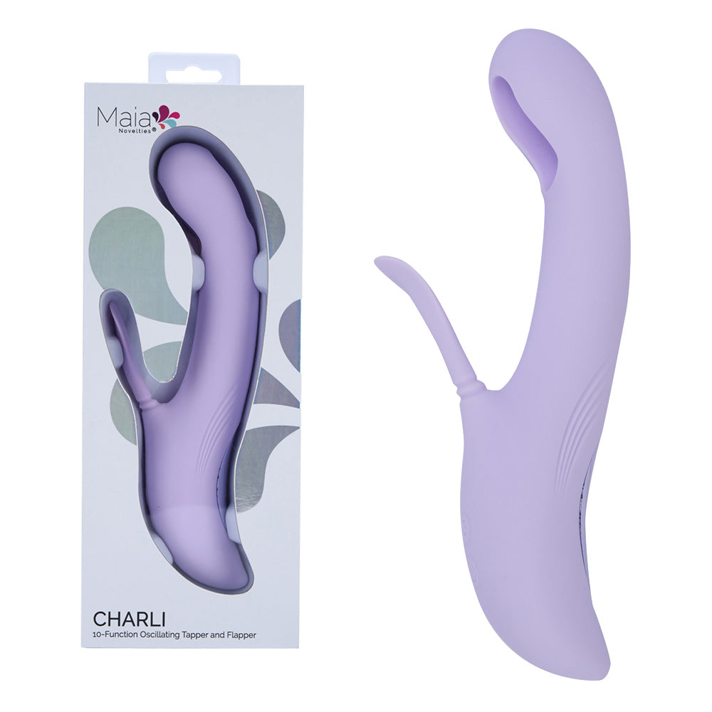 Maia Charli – USB Rechargeable 22.9cm Flapping and Tapping Rabbit Vibrator > Vibrators > Ladies > Rabbit Multi - Tophatter Daily Deals