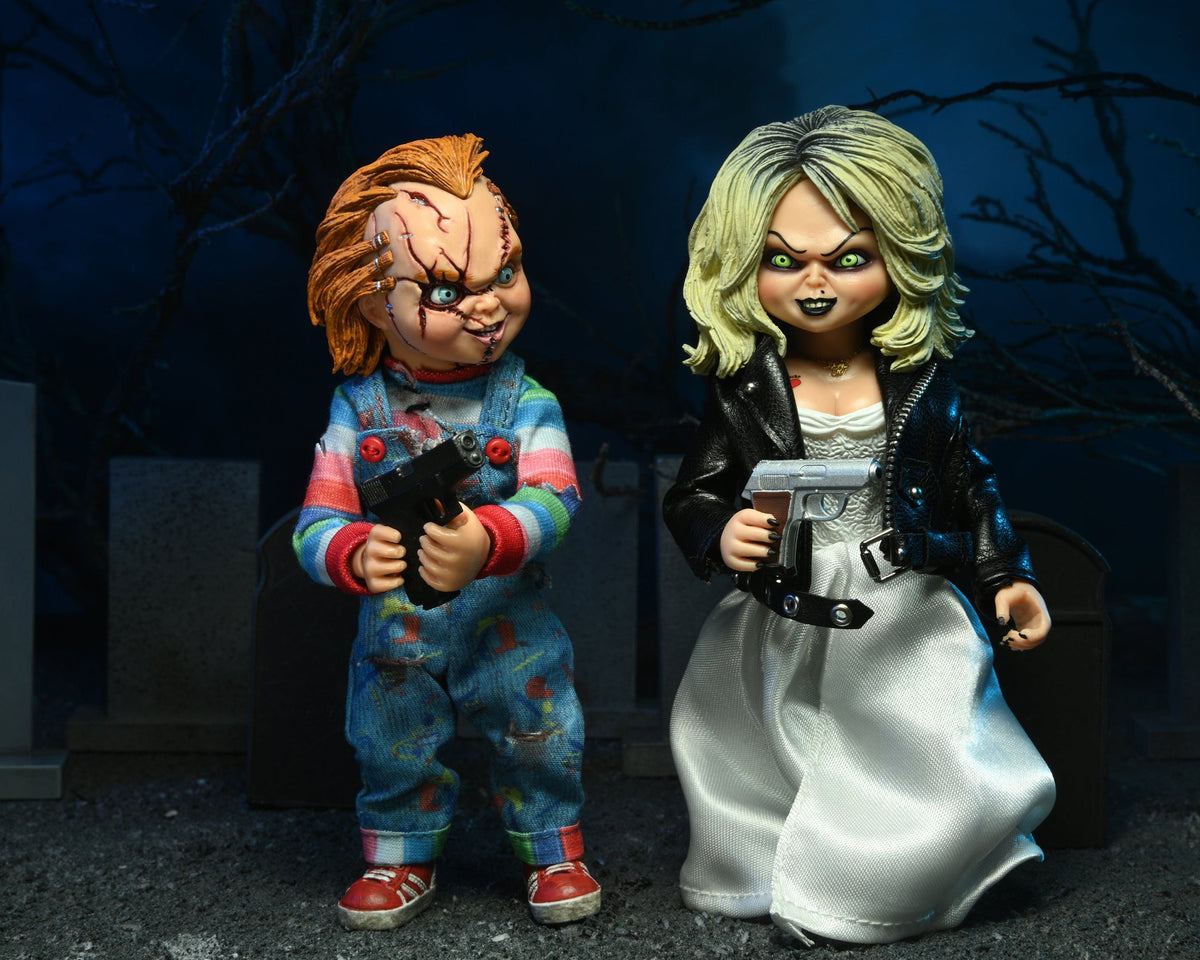 Bride of Chucky – Chucky & Tiffany Clothed Action Figure 2-Pack Action Figure - Tophatter Daily Deals
