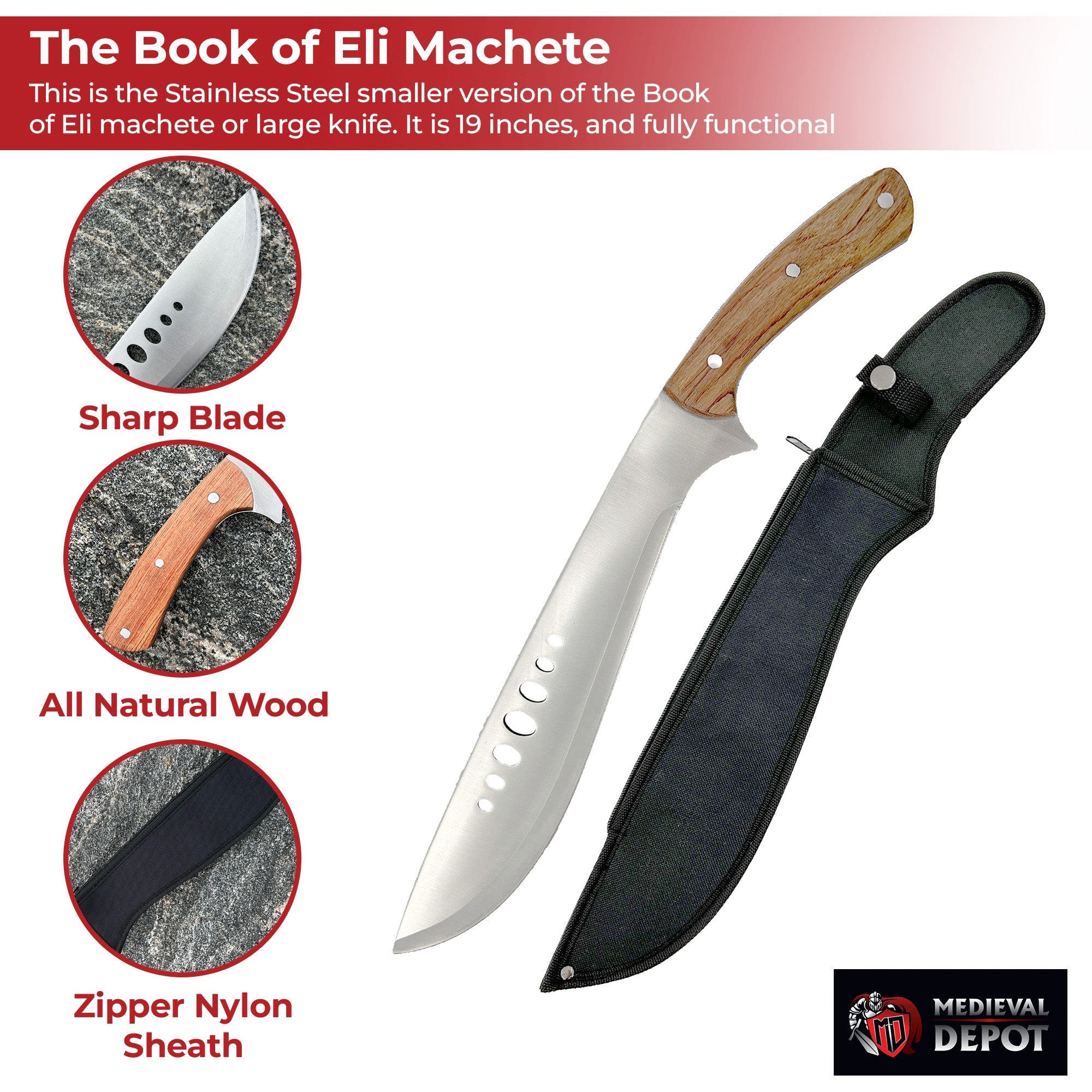 Book of Eli Movie Stainless Steel Machete outdoor gear - Tophatter Daily Deals