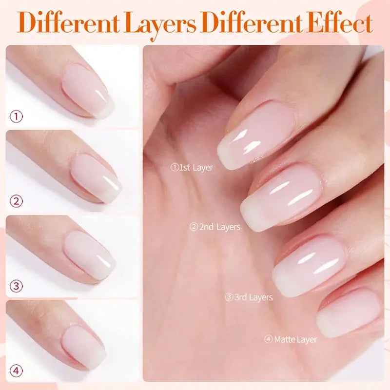 BORN PRETTY Milky White Jelly Nude Gel Nail Polish 10ml White Translucent Soak Off Gel Vernis Semi Permanent Need UV Light Cure - Tophatter Daily Deals
