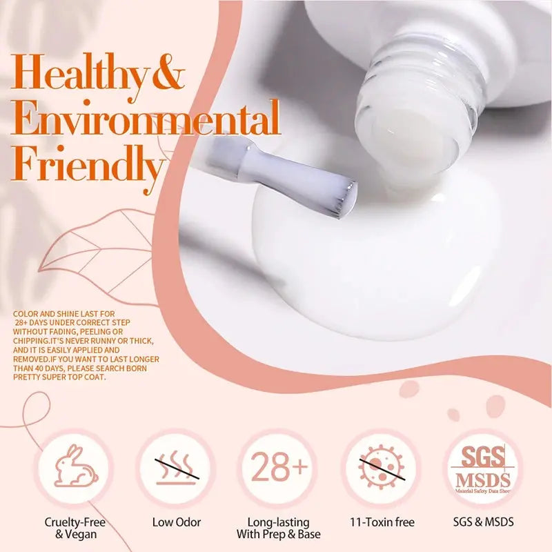 BORN PRETTY Milky White Jelly Nude Gel Nail Polish 10ml White Translucent Soak Off Gel Vernis Semi Permanent Need UV Light Cure - Tophatter Daily Deals