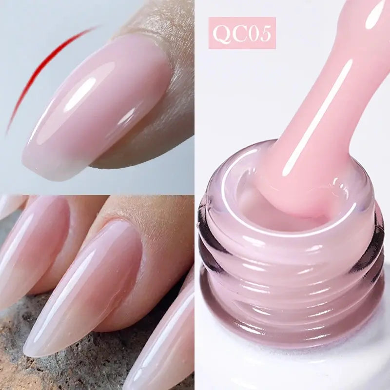 BORN PRETTY Milky White Jelly Nude Gel Nail Polish 10ml White Translucent Soak Off Gel Vernis Semi Permanent Need UV Light Cure - Tophatter Daily Deals