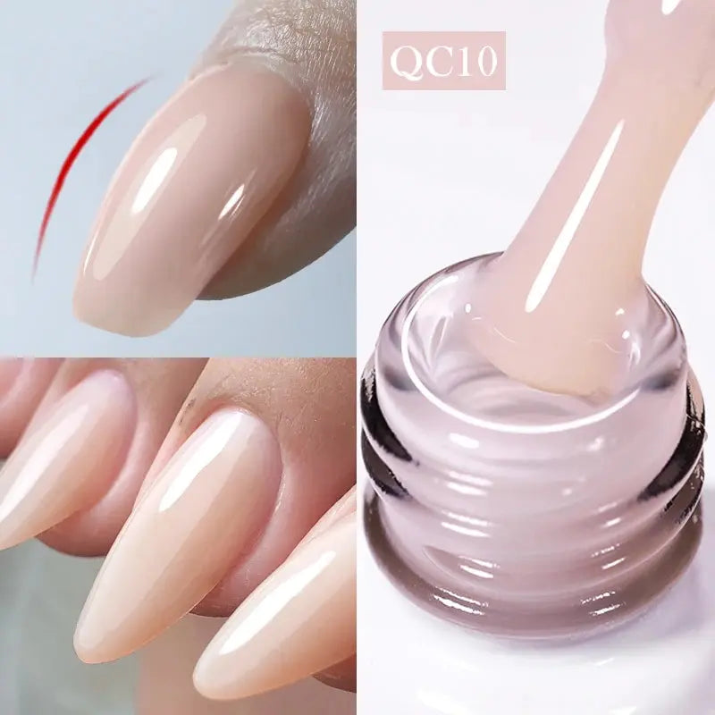 BORN PRETTY Milky White Jelly Nude Gel Nail Polish 10ml White Translucent Soak Off Gel Vernis Semi Permanent Need UV Light Cure - Tophatter Daily Deals