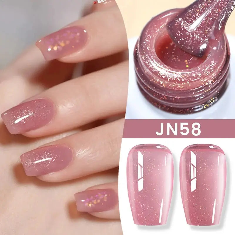 BORN PRETTY Milky White Jelly Nude Gel Nail Polish 10ml White Translucent Soak Off Gel Vernis Semi Permanent Need UV Light Cure - Tophatter Daily Deals