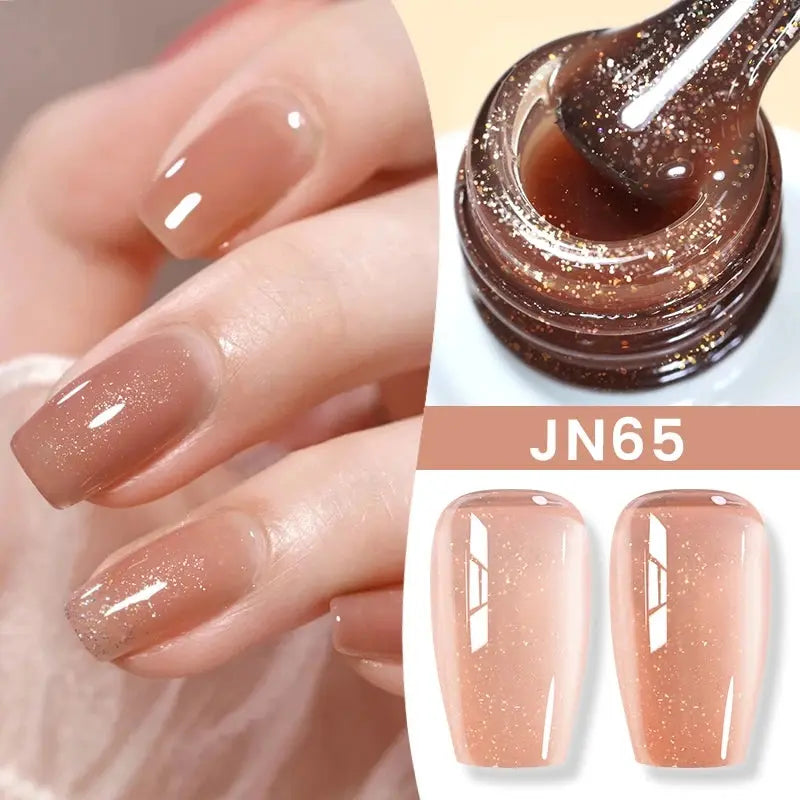 BORN PRETTY Milky White Jelly Nude Gel Nail Polish 10ml White Translucent Soak Off Gel Vernis Semi Permanent Need UV Light Cure - Tophatter Daily Deals