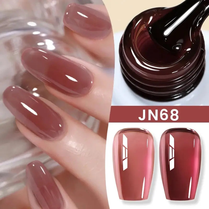 BORN PRETTY Milky White Jelly Nude Gel Nail Polish 10ml White Translucent Soak Off Gel Vernis Semi Permanent Need UV Light Cure - Tophatter Daily Deals
