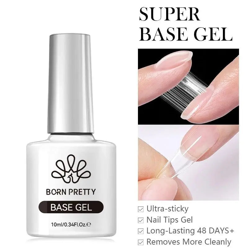 BORN PRETTY Milky White Jelly Nude Gel Nail Polish 10ml White Translucent Soak Off Gel Vernis Semi Permanent Need UV Light Cure Supper Base Gel - Tophatter Daily Deals