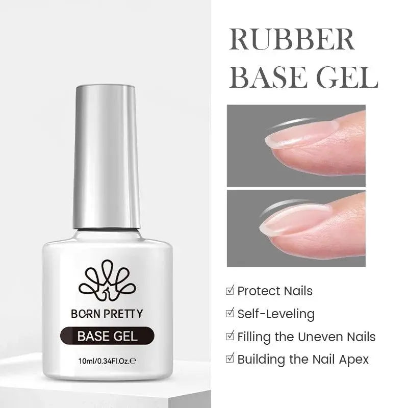 BORN PRETTY Milky White Jelly Nude Gel Nail Polish 10ml White Translucent Soak Off Gel Vernis Semi Permanent Need UV Light Cure Rubber Base Gel - Tophatter Daily Deals