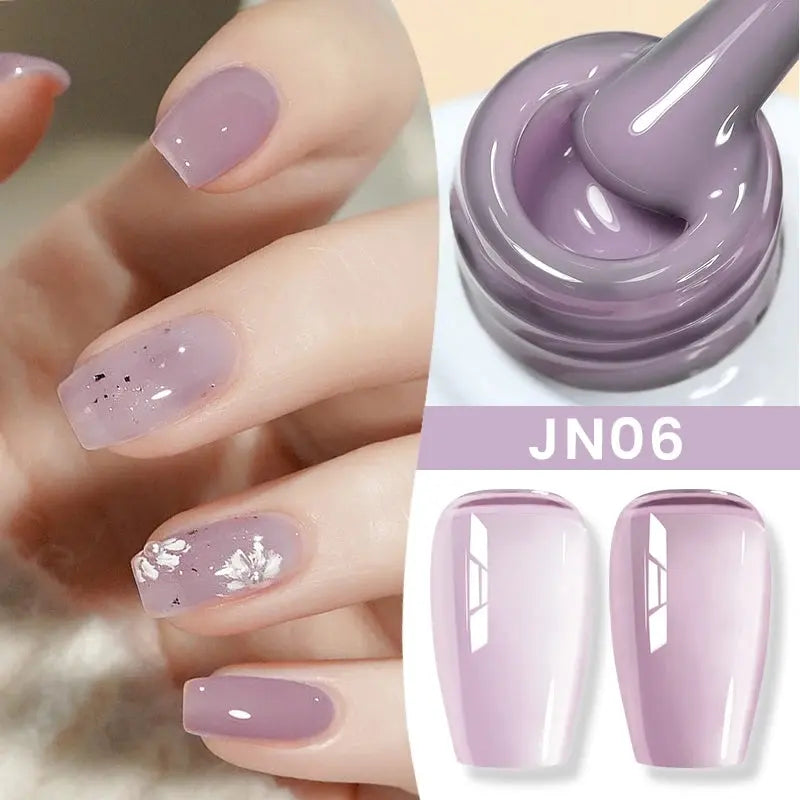 BORN PRETTY Milky White Jelly Nude Gel Nail Polish 10ml White Translucent Soak Off Gel Vernis Semi Permanent Need UV Light Cure - Tophatter Daily Deals