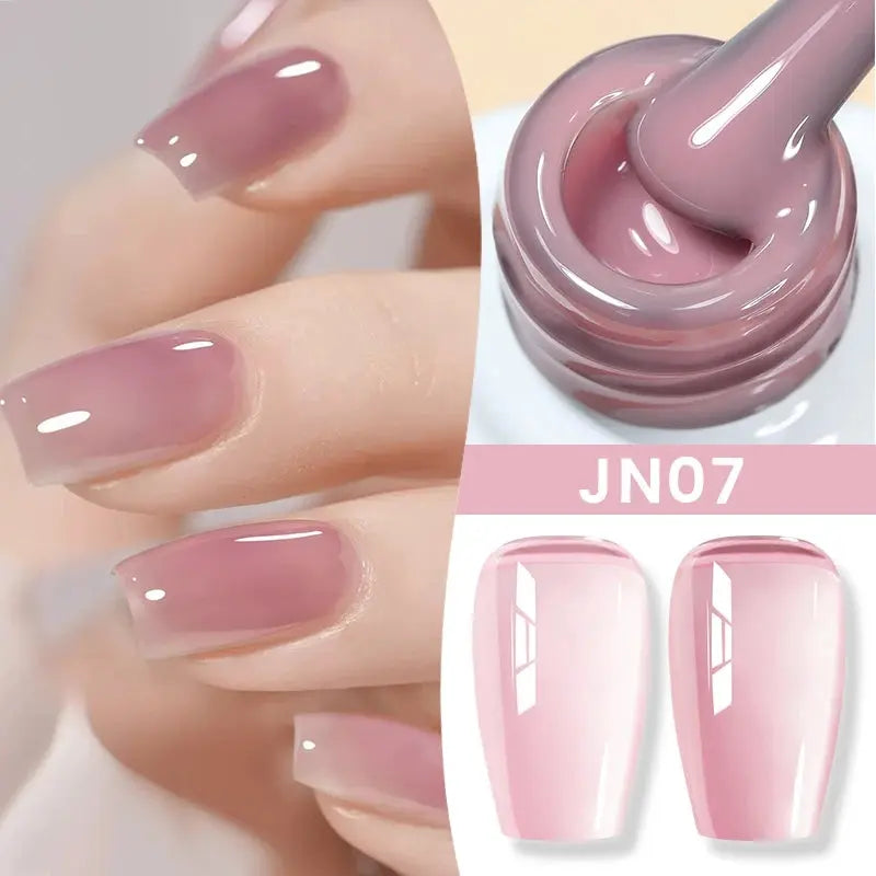 BORN PRETTY Milky White Jelly Nude Gel Nail Polish 10ml White Translucent Soak Off Gel Vernis Semi Permanent Need UV Light Cure - Tophatter Daily Deals