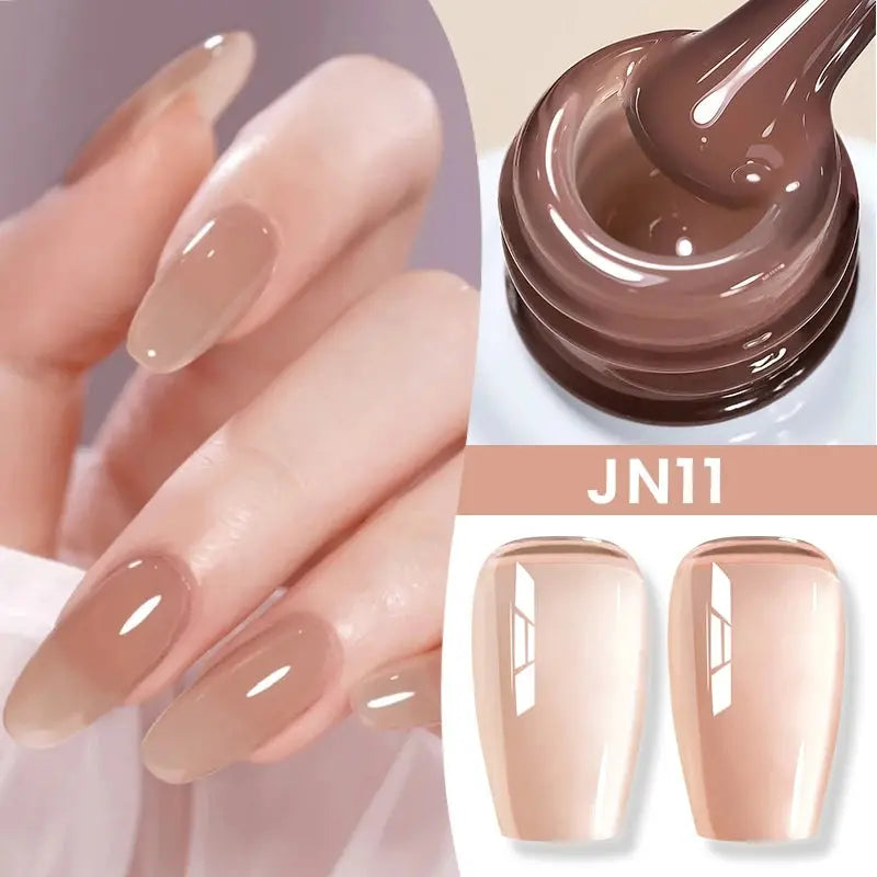 BORN PRETTY Milky White Jelly Nude Gel Nail Polish 10ml White Translucent Soak Off Gel Vernis Semi Permanent Need UV Light Cure - Tophatter Daily Deals