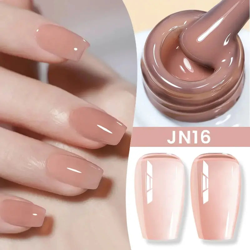 BORN PRETTY Milky White Jelly Nude Gel Nail Polish 10ml White Translucent Soak Off Gel Vernis Semi Permanent Need UV Light Cure - Tophatter Daily Deals