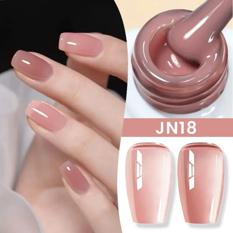 BORN PRETTY Milky White Jelly Nude Gel Nail Polish 10ml White Translucent Soak Off Gel Vernis Semi Permanent Need UV Light Cure - Tophatter Daily Deals