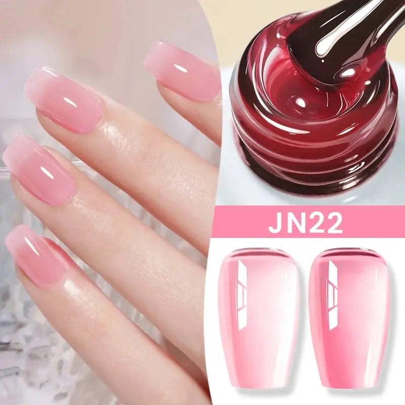 BORN PRETTY Milky White Jelly Nude Gel Nail Polish 10ml White Translucent Soak Off Gel Vernis Semi Permanent Need UV Light Cure - Tophatter Daily Deals