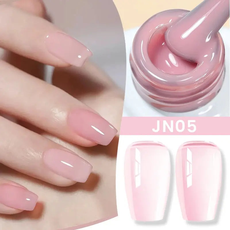 BORN PRETTY Milky White Jelly Nude Gel Nail Polish 10ml White Translucent Soak Off Gel Vernis Semi Permanent Need UV Light Cure - Tophatter Daily Deals