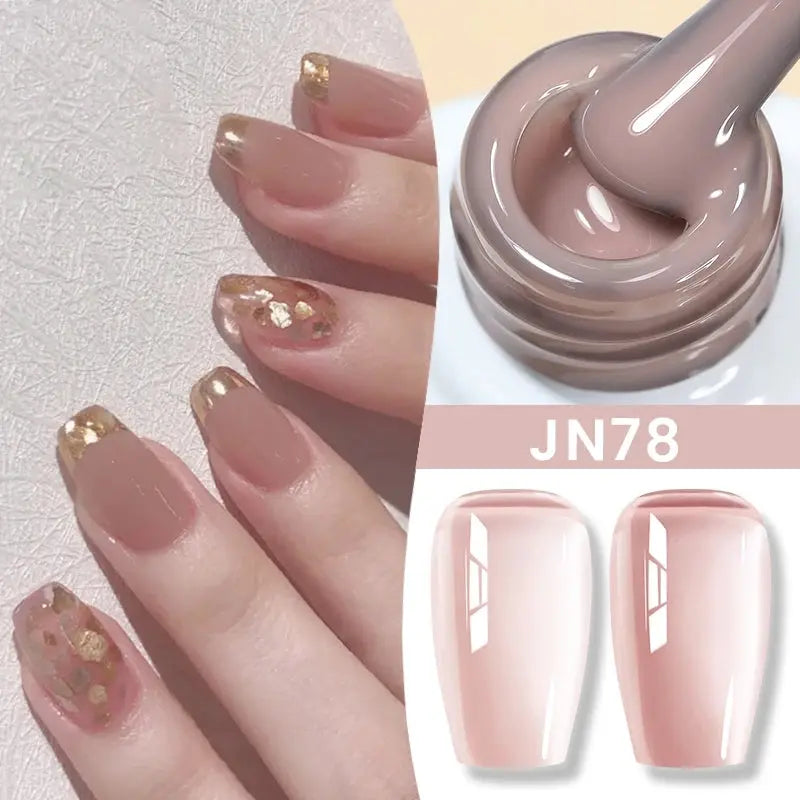 BORN PRETTY Milky White Jelly Nude Gel Nail Polish 10ml White Translucent Soak Off Gel Vernis Semi Permanent Need UV Light Cure - Tophatter Daily Deals