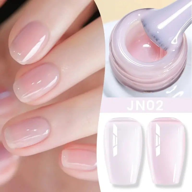 BORN PRETTY Milky White Jelly Nude Gel Nail Polish 10ml White Translucent Soak Off Gel Vernis Semi Permanent Need UV Light Cure - Tophatter Daily Deals