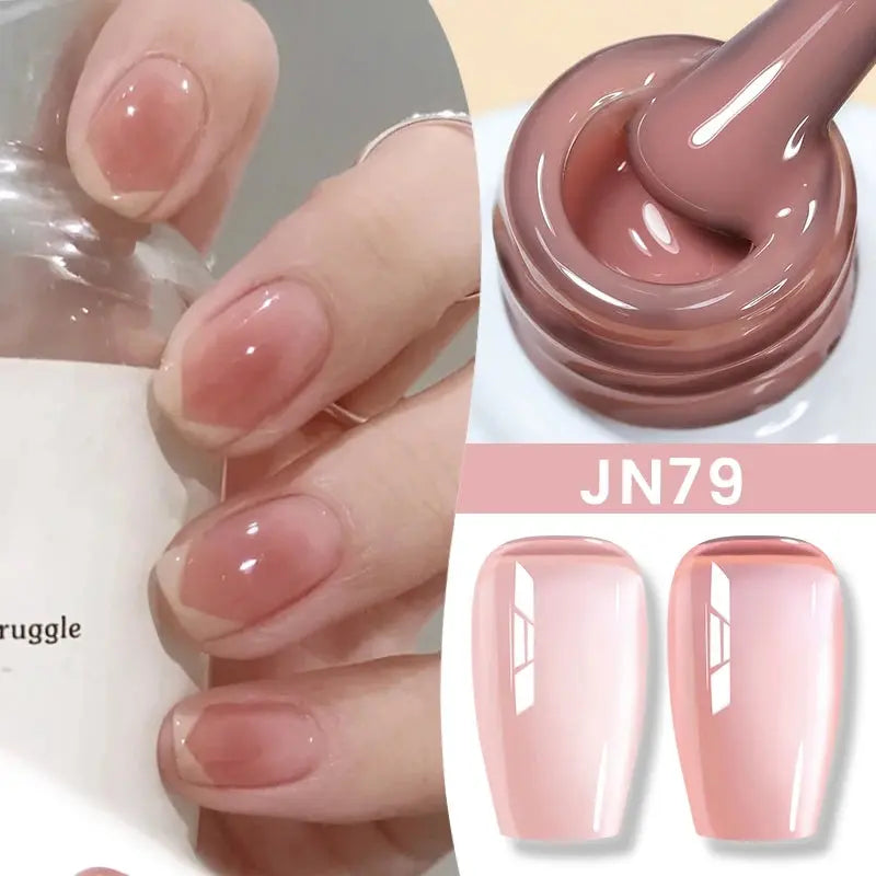 BORN PRETTY Milky White Jelly Nude Gel Nail Polish 10ml White Translucent Soak Off Gel Vernis Semi Permanent Need UV Light Cure - Tophatter Daily Deals