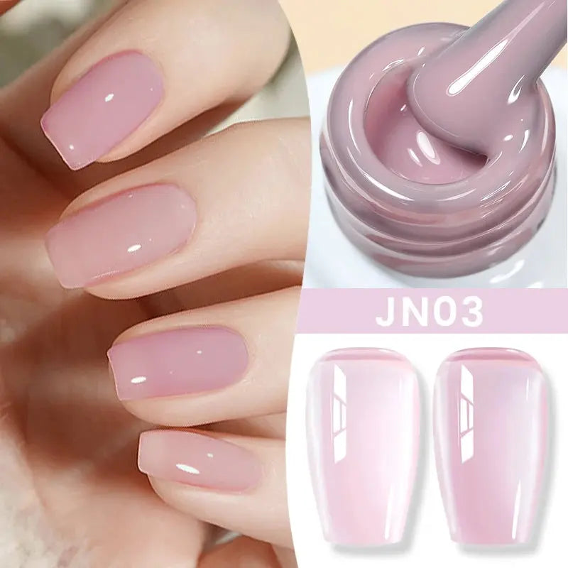 BORN PRETTY Milky White Jelly Nude Gel Nail Polish 10ml White Translucent Soak Off Gel Vernis Semi Permanent Need UV Light Cure - Tophatter Daily Deals
