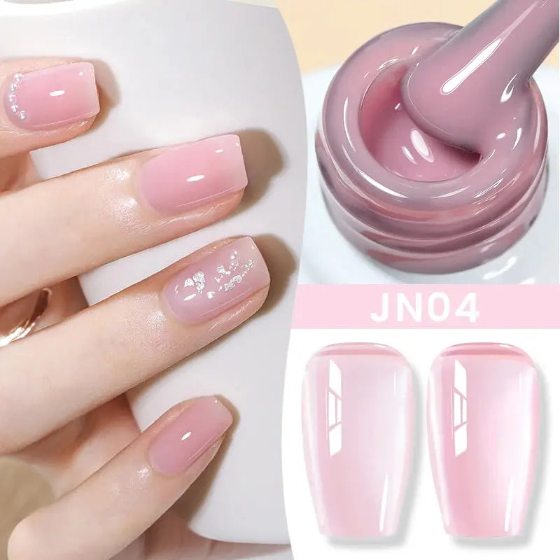 BORN PRETTY Milky White Jelly Nude Gel Nail Polish 10ml White Translucent Soak Off Gel Vernis Semi Permanent Need UV Light Cure - Tophatter Daily Deals