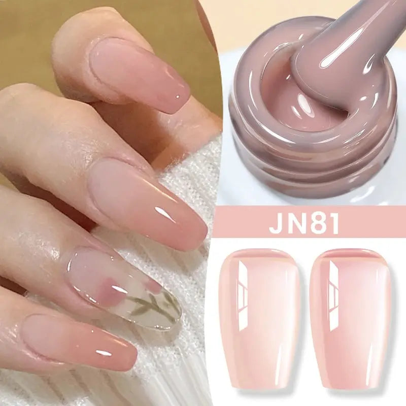 BORN PRETTY Milky White Jelly Nude Gel Nail Polish 10ml White Translucent Soak Off Gel Vernis Semi Permanent Need UV Light Cure - Tophatter Daily Deals
