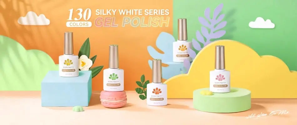 BORN PRETTY Milky White Jelly Nude Gel Nail Polish 10ml White Translucent Soak Off Gel Vernis Semi Permanent Need UV Light Cure - Tophatter Daily Deals