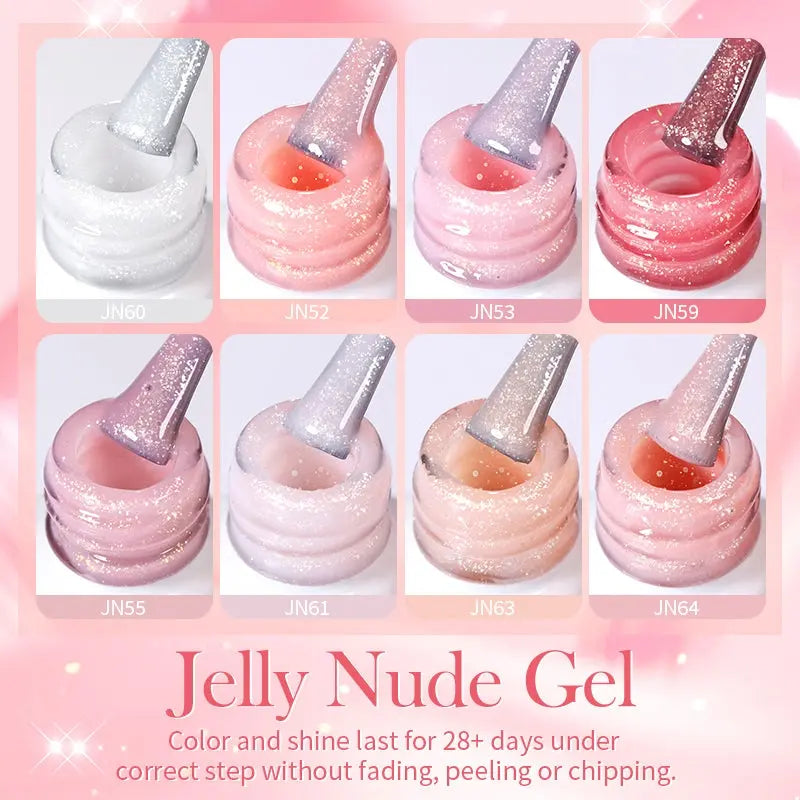 BORN PRETTY Milky White Jelly Nude Gel Nail Polish 10ml White Translucent Soak Off Gel Vernis Semi Permanent Need UV Light Cure - Tophatter Daily Deals