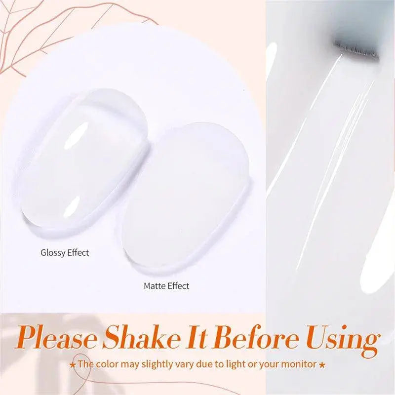 BORN PRETTY Milky White Jelly Nude Gel Nail Polish 10ml White Translucent Soak Off Gel Vernis Semi Permanent Need UV Light Cure - Tophatter Daily Deals